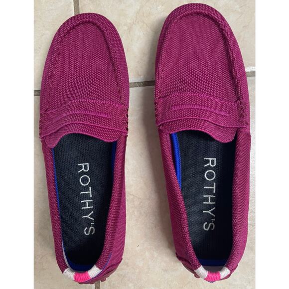 Rothy's women's The Driver loafer Raspberry slip-on size 7.5 - Picture 7 of 9